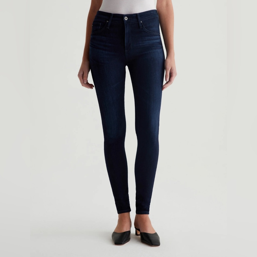 AG Jeans Womens 28 Blue The Farrah High Rise Skinny Leg Adriano Goldschmied $215